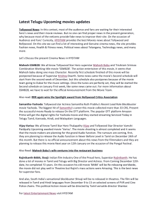 Latest Entertainment News