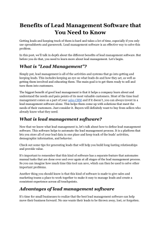 Benefits of Lead Management Software that You Need to Know.docx