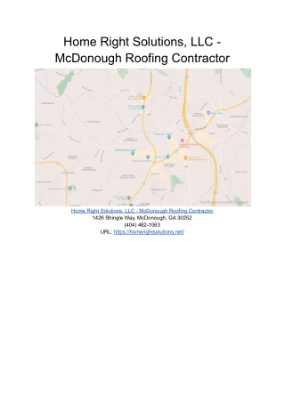 Home Right Solutions, LLC - McDonough Roofing Contractor