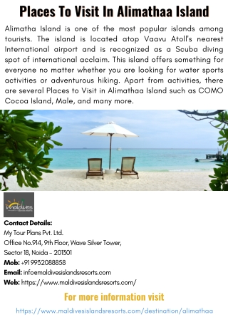 Places To Visit In Alimathaa Island