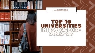 Top 10 Universities in Bangalore 2022-23