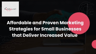 Affordable and Proven Marketing Strategies for Small Businesses