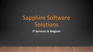 IT Services In Belgium