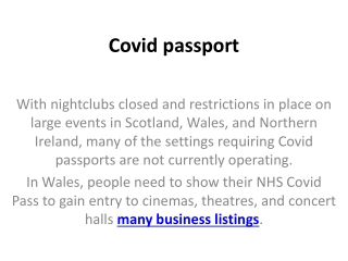 Covid passport
