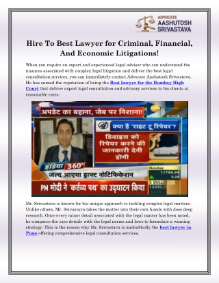 best lawyer in Pune