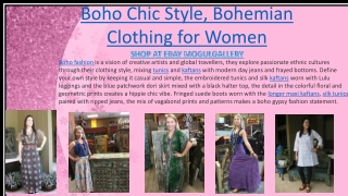 Boho Chic Style, Bohemian Clothing for Women