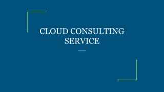 CLOUD CONSULTING SERVICE