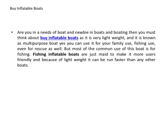 Buy Inflatable Boats