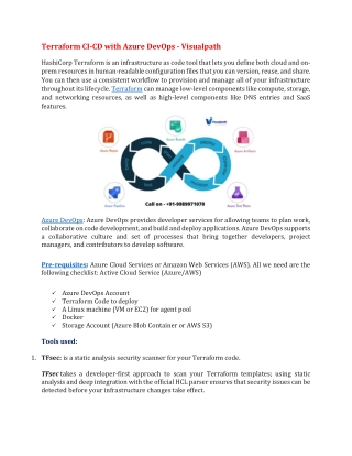 Terraform CI-CD with Azure DevOps |Visualpath