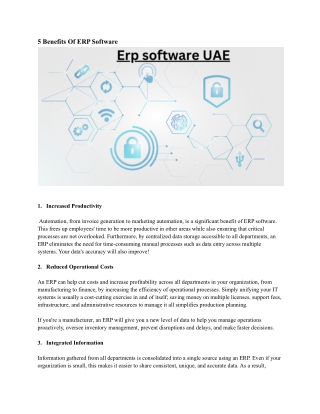Erp software UAE
