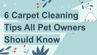 6 Carpet Cleaning Tips All Pet Owners Should Know