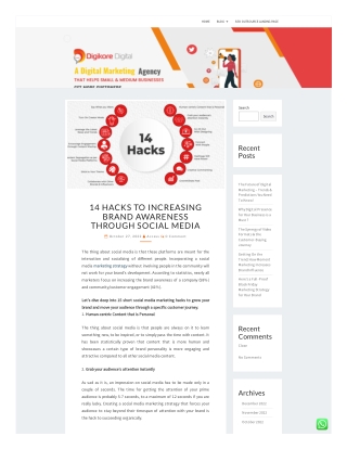 14 Hacks To Increasing Brand Awareness Through Social Media