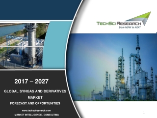 Syngas & Derivatives Market By Size, Share, Trends, Competition, Forecast 2027