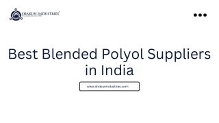 Best Blended Polyol Suppliers In India | Shakun Industries