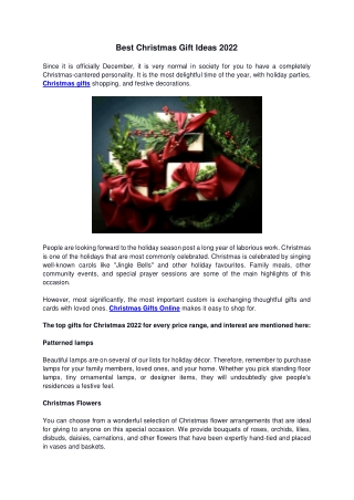 Best Christmas Gift Ideas 2022