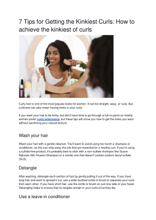7 Tips for Getting the Kinkiest Curls_ How to achieve the kinkiest of curls