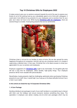 Top 10 Christmas Gifts for Employees 2022