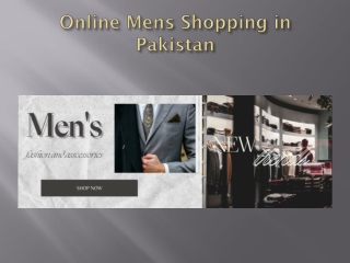 Online Mens Shopping in Pakistan