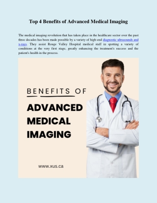 Top 4 Benefits of Advanced Medical Imaging