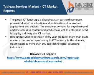 Tableau Services Market – Industry Trends and Forecast to 2028