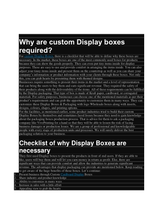 display boxuk