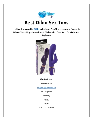 Best Dildo Sex Toys