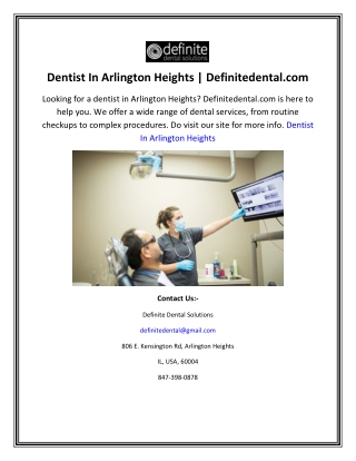 Dentist In Arlington Heights | Definitedental.com