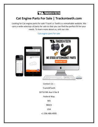 Cat Engine Parts For Sale  Tracksnteeth.com