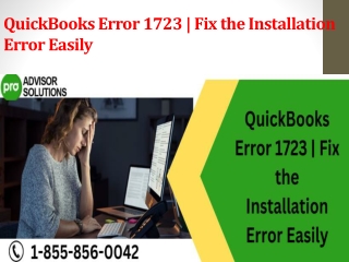 QuickBooks Error 1723  Fix the Installation Error Easily