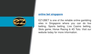 Online Bet Singapore   EZ12BET