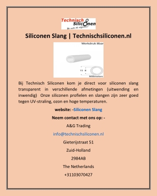 Siliconen Slang | Technischsiliconen.nl