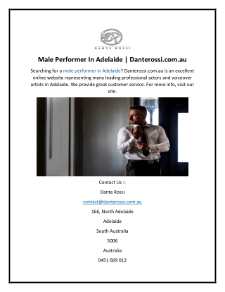 Male Performer In Adelaide  Danterossi.com.au