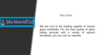 Glass Tubing | Johnmoncrieff.co.uk