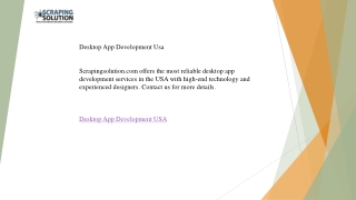 Desktop App Development Usa   Scrapingsolution.com