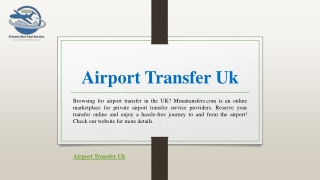 Airport Transfer Uk | Mmatransfers.com