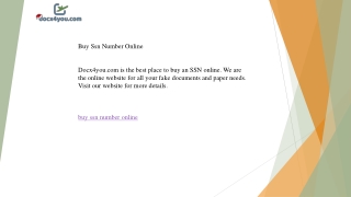 Buy Ssn Number Online  Docx4you.com