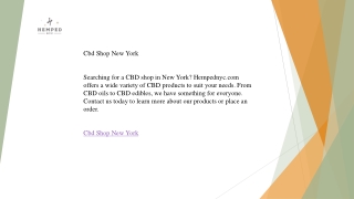 Cbd Shop New York  Hempednyc.com