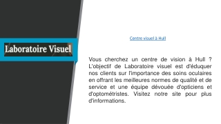 Centre visuel à Hull | Laboratoirevisuel.ca