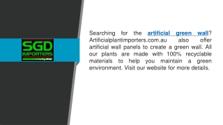 Artificial Green Wall   Artificialplantimporters.com.au