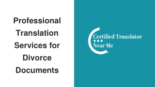 Professional Translation Services for Divorce Documents