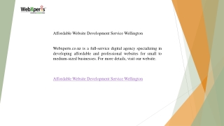 Affordable Website Development Service Wellington  Webxperts.co.nz