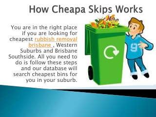 How Cheapa Skips Works