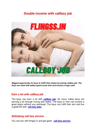 Double income with callboy job