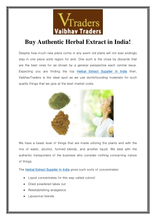 Herbal Extract Supplier In India Call-9811082269