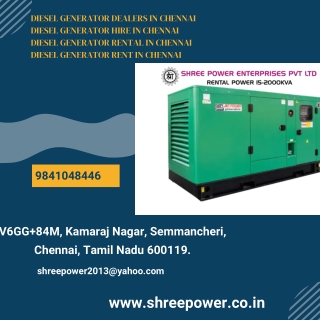 Diesel Generator dealers in chennai