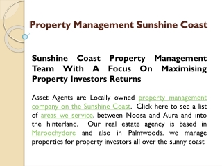 Property Management Sunshine Coast