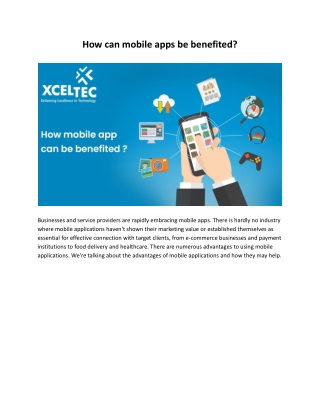 How can mobile apps be benefited_