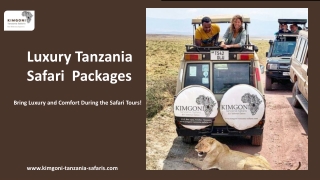 Luxury Tanzania Safari Packages