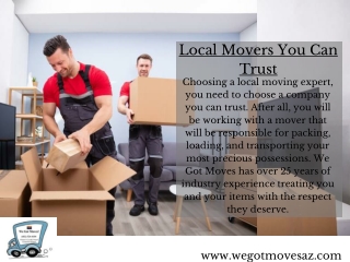 Page Local Moving Company in Phoenix