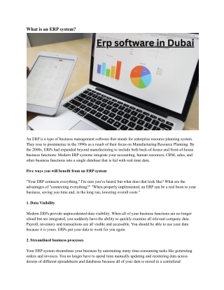 Erp software in Dubai